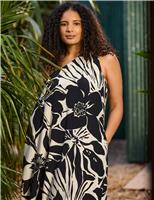 Floral One Shoulder Maxi Beach Dress