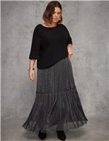 Sparkly Maxi Tiered Skirt