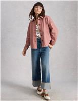 White Stuff Denim Collared Jacket Pink