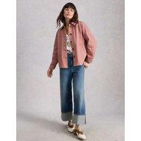 White Stuff Denim Collared Jacket Pink