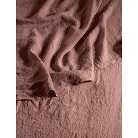 Bedfolk Pure Linen Washed Flat Sheet Medium Red