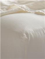 Bedfolk Pure Linen Washed Deep Fitted Sheet Soft White