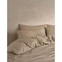 Bedfolk Pure Cotton Washed Duvet Cover Light Brown