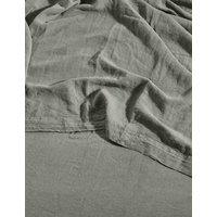 Bedfolk Pure Linen Washed Flat Sheet Khaki