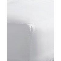 Bedfolk Pure Cotton 300 Thread Count Washed Deep Fitted Sheet White