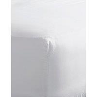 Bedfolk Pure Cotton Washed Fitted Sheet White
