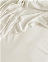 Bedfolk Washed Cotton 300 Thread Count Flat Sheet Beige