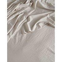 Bedfolk Washed Cotton 300 Thread Count Flat Sheet Beige