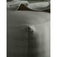 Bedfolk Washed Cotton Deep Fitted Sheet Khaki