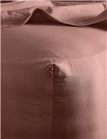 Bedfolk Washed Cotton Deep Fitted Sheet Medium Red