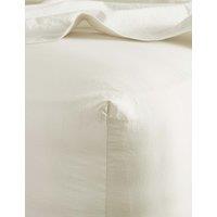 Bedfolk Pure Cotton 300 Thread Count Washed Deep Fitted Sheet Soft White