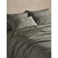 Bedfolk Pure Cotton Sateen Fitted Sheet Khaki