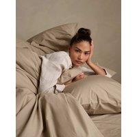 Bedfolk Pure Cotton Washed Fitted Sheet Light Brown
