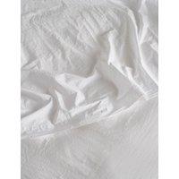 Bedfolk Washed Cotton 300 Thread Count Flat Sheet White