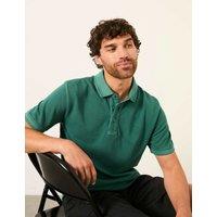 FatFace Pure Cotton Pique Polo Shirt Green