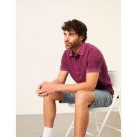 FatFace Pure Cotton Pique Polo Shirt Plum