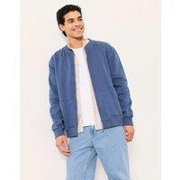 FatFace Pure Cotton Sweatshirt Bomber Jacket Navy