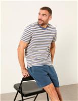 Pure Cotton Striped Crew Neck T-Shirt