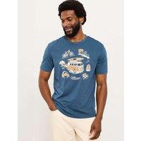 FatFace Pure Cotton VW Camper Van Graphic T-Shirt Navy Mix