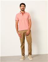 FatFace Pure Cotton Striped Polo Shirt Navy Mix