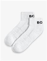 2 Pack Cotton Rich Cushioned Trainer Socks