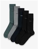 5 Pack Logo Cotton Rich Socks