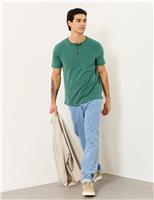 Pure Cotton Henley T-Shirt