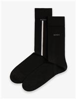 2 Pack Logo Cotton Rich Socks