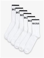 6 Pack Stripe Cotton Rich Ankle Socks
