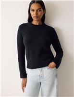 Wool Rich Crew Neck Jumper with Cashmere