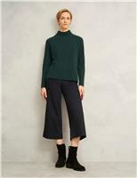 High Waisted Flared Wide Leg Cropped Jeans