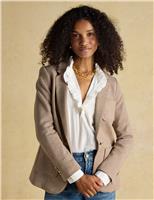 Joules Jersey Herringbone Blazer Brown Mix