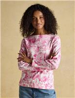 Joules Pure Cotton Printed Top Pink Mix