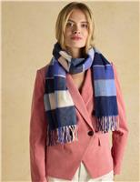 Gingham Fringed Large Scarf