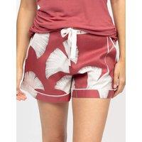 Cyberjammies Cotton Modal Leaf Print Pyjama Shorts Red Mix