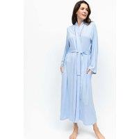 Cyberjammies Modal Rich Lace Detail Dressing Gown Blue