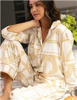 Fable and Eve Cotton Modal Geometric Wide Leg Pyjama Set