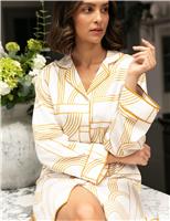 Cotton Modal Geometric Longline Nightshirt