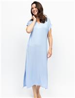 Modal Rich V-Neck Long Nightdress