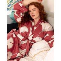 Cyberjammies Cotton Modal Floral Dressing Gown Red Mix