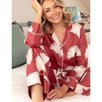 Cyberjammies Cotton Modal Leaf Wide Leg Pyjama Bottoms Red Mix