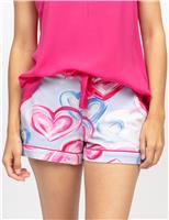 Cotton Modal Heart Print Pyjama Shorts
