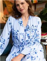 Cotton Modal Floral Print Dressing Gown