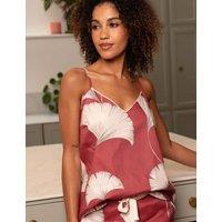 Cyberjammies Cotton Rich Leaf Print Cami Top Red Mix