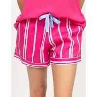 Cyberjammies Cotton Modal Striped Pyjama Shorts Pink Mix