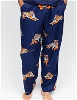 Cotton Modal Tiger Print Pyjama Bottoms