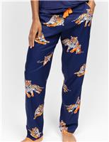 Cotton Modal Tiger Print Pyjama Bottoms