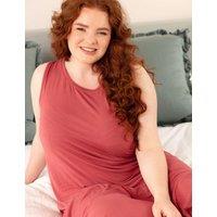 Watchshop Modal Rich Jersey Long Nightdress Red