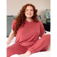 Cyberjammies Modal Rich Jersey Cuffed Pyjama Bottoms Red