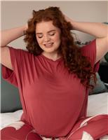 Modal Rich Jersey Cuffed Hem Pyjama Top